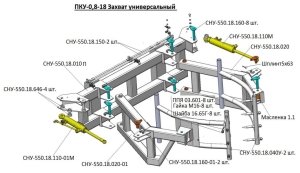 Изображение 2, ПКУ-0.8-18 Захват МТЗ (ПКУ-0.8) универсальный САЛЬСК