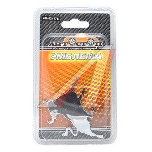 Изображение 1, AB-62417S Эмблема AB-62417 CHROME "БЫК" 75х40мм АВТОСТОП