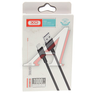 Изображение 2, NB156 Black Кабель iPhone (5-) 2.4A 1м черный XO