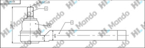 Изображение 5, DSA020622 Наконечник рулевой тяги CHEVROLET Aveo правый MANDO