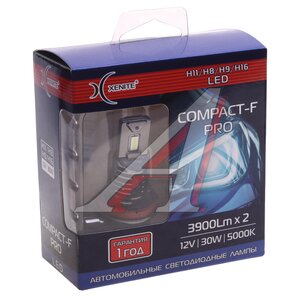 Изображение 3, 1009690 Лампа светодиодная 12V H11 PGJ19-2 3900LM бокс (2шт.) XENITE