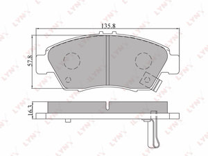 Изображение 1, BD3406 Колодки тормозные HONDA Civic (99-) передние (4шт.) LYNX