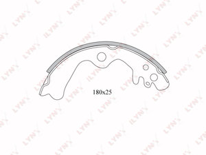 Изображение 1, BS5701 Колодки тормозные NISSAN Cube (98-02) задние барабанные (4шт.) LYNX