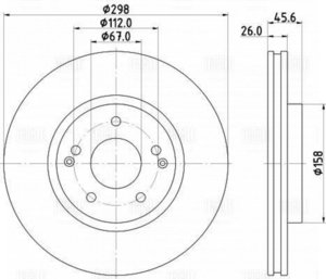 Изображение 1, DF170103 Диск тормозной SSANGYONG Actyon (10-) передний (1шт.) TRIALLI