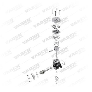 Изображение 9, 1500085002 Компрессор IVECO EuroCargo (1 цилиндровый) VADEN