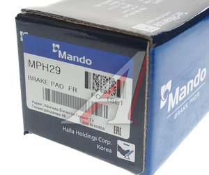 Изображение 3, MPH29 Колодки тормозные HYUNDAI Elantra (00-), Matrix (02-) передние (4шт.) MANDO