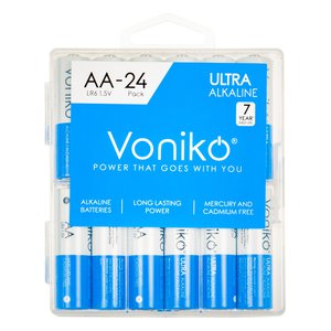 Изображение 1, V-LR6U(24) Батарейка AA LR6 1.5V термопленка 24шт. (цена за 1шт.) Alkaline Ultra VONIKO