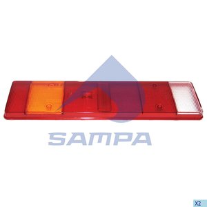 Изображение 2, 061.082 Рассеиватель DAF MAN SCANIA IVECO фонаря заднего левого/правого (467х132мм) SAMPA
