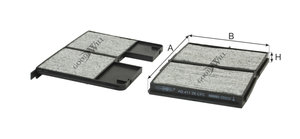 Изображение 3, AG4112KCFC Фильтр воздушный салона TOYOTA Avensis (97-03) угольный GOODWILL