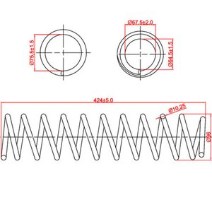 Изображение 2, Z48058R Пружина MITSUBISHI Carisma (95-06) подвески задней ZIKMAR