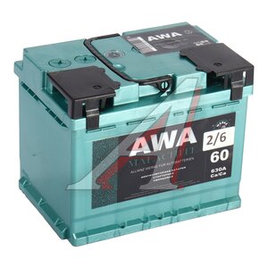Изображение 1, 6СТ60(1) Аккумулятор AWA Malachite 60А/ч