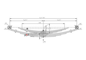 Изображение 1, 701110IS-2912012-10 Рессора ISUZU NMR 85 задняя (10 листов) L=1362 ЧМЗ SPRINGER