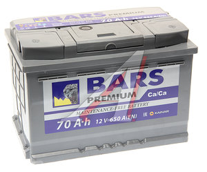 Изображение 1, 6СТ70(0) Аккумулятор BARS Premium 70А/ч обратная полярность
