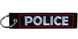 Изображение 2, BMV 068 Брелок "POLICE" ткань, вышивка 13х3см MASHINOKOM