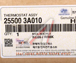 Изображение 4, 25500-3A010 Термостат HYUNDAI ix55 (10-) KIA Mohave (10-) (3.0 TCI) OE