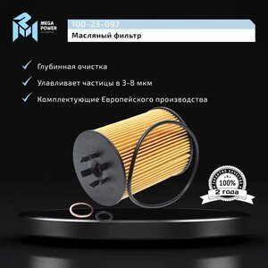 Изображение 5, 100-23-097 Фильтр масляный BMW 5 (E60), 7 (E65), X5 (E53) MEGAPOWER