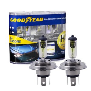 Изображение 4, GY014129 Лампа 12V H4 60/55W P43t бокс (2шт.) All seasons GOODYEAR