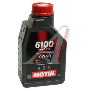 Изображение 1, 113431 Масло моторное 6100 SAVE-LITE 0W20 синт. 1л MOTUL
