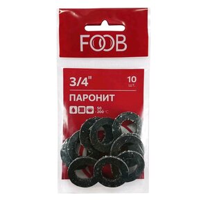 Прокладка редуктора газового из паронита 3/4" 10шт. FOOB, F20.41.10,
                                                          фото 1 Изображение 1, 00-00002546 Прокладка редуктора газового из паронита 3/4" 10шт. FOOB