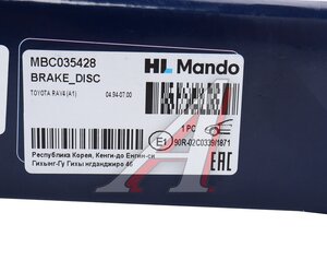 Изображение 7, MBC035428 Диск тормозной TOYOTA Rav 4 (94-) передний (1шт.) MANDO