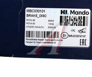 Изображение 5, MBC030101 Диск тормозной MITSUBISHI Carisma (96-) передний (1шт.) MANDO