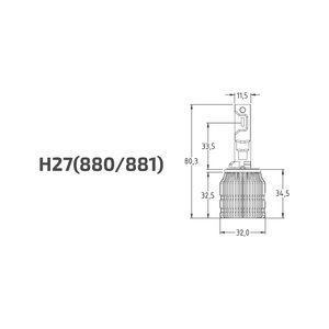 Изображение 6, LAN27K6 Лампа светодиодная 12V H27 PGJ13 бокс (2шт.) MTF