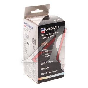 Изображение 3, GRE-002-0101 Лампа светодиодная E27 A70 25W (190W) 220V теплый GRISARD ELECTRIC