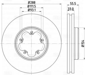 Изображение 3, DF105107 Диск тормозной FORD Transit (12-) передний (1шт.) TRIALLI