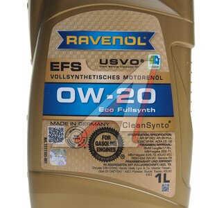 Изображение 2, 1111105-001-01-999 Масло моторное RAVENOL EFS 0W20 синт. C5/C6 GF-6A 1л