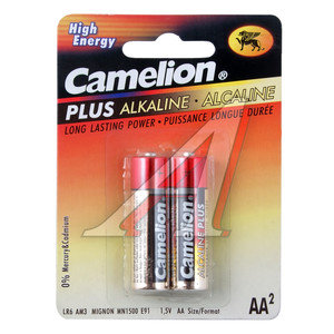 Изображение 1, C-LR6P(2)бл Батарейка AA LR6 1.5V блистер (2шт.) Alkaline Plus CAMELION