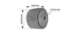 Изображение 1, 200.057 Сайлентблок DAF F95, 95XF, 95X, F530 кабины (20x90x70мм) MANSONS