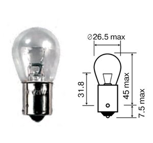 Изображение 2, 62413 Лампа 24V P21W BA15s МАЯК (ОАО КАМАЗ)