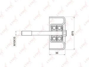 Изображение 4, PB7026 Ролик приводного ремня NISSAN Teana (J32) обводной LYNX