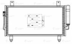 Изображение 4, LRAC1162 Радиатор кондиционера MITSUBISHI Outlander (12-) LUZAR