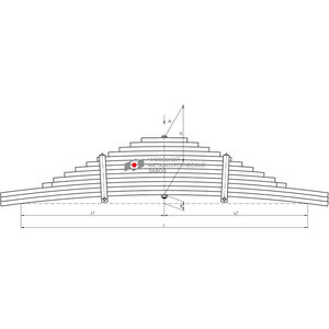 Изображение 1, 6522-2912012-45 Рессора КАМАЗ-6522 передняя (13 листов) L=1640мм ЧМЗ