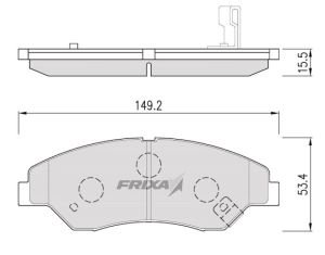 Изображение 1, FPK07N Колодки тормозные KIA Sportage (-03) передние (4шт.) FRIXA