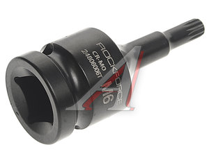 Изображение 2, RF-24806006T Бита-головка 1/2" SPLINE M6 с отверстием ударная ROCKFORCE