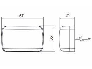 Изображение 4, 370-26-005 Фонарь габаритный красный/желтый светодиодный 12/24V MEGAPOWER