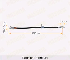 Изображение 2, BH-649-1 Шланг тормозной TOYOTA Land Cruiser передний правый MASUMA