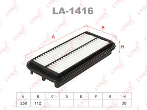 Изображение 1, LA1416 Фильтр воздушный KIA Picanto (04-) LYNX