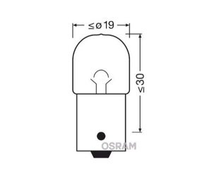 Изображение 5, 5009 Лампа 12V R10W BA15s OSRAM