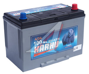 Изображение 1, 6СТ100(0) 115D31L Аккумулятор KARHU Asia 100А/ч обратная полярность