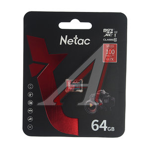 Изображение 1, NT02P500PRO-064G-S Карта памяти 64GB MicroSD class 10 NETAC