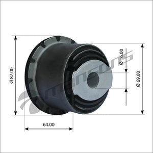 Изображение 1, 700.195 Сайлентблок КАМАЗ-5490 MERCEDES Actros стабилизатора кабины (16x69x64мм) MANSONS