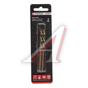 Изображение 1, F-DS245H Сверло по металлу 4.5х80мм HSS Cobalt (2шт.) FORSAGE