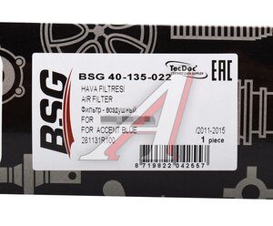 Изображение 4, BSG40135022 Фильтр воздушный HYUNDAI Solaris (10-) KIA Rio (11-), Soul (11-) BSG
