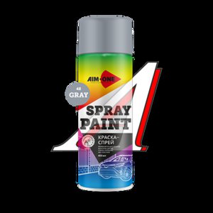 Изображение 1, SP-G48 Краска серая аэрозоль 450мл акриловая Spray Paint Gray AIM-ONE
