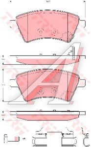 Изображение 4, GDB1673 Колодки тормозные SUZUKI SX4 (06-) передние (4шт.) TRW