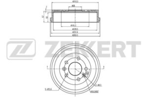 Изображение 2, BS6075 Барабан тормозной RENAULT Duster (12-) задний (1шт.) ZEKKERT