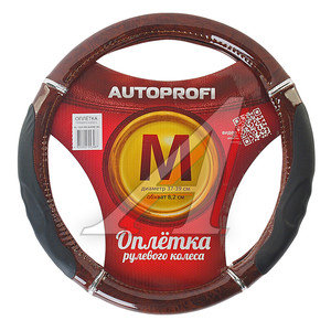Изображение 1, GL-1025 RD.WOOD (M) Оплетка руля (M) 37-39см гелевая красное дерево AUTOPROFI